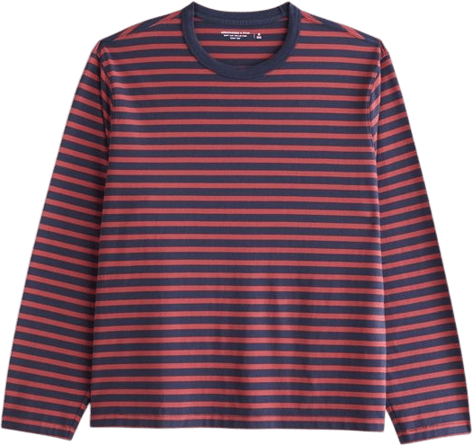 Abercrombie Long-Sleeve Striped Boxy Tee