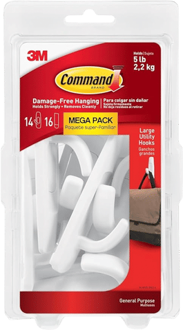 Command Large Utility Hooks, Holds up to 5 lb