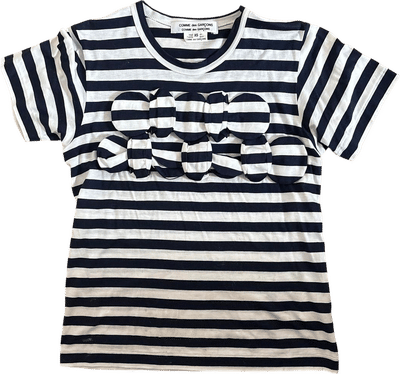 Comme des Garçons Striped Circle Graphic T-Shirt