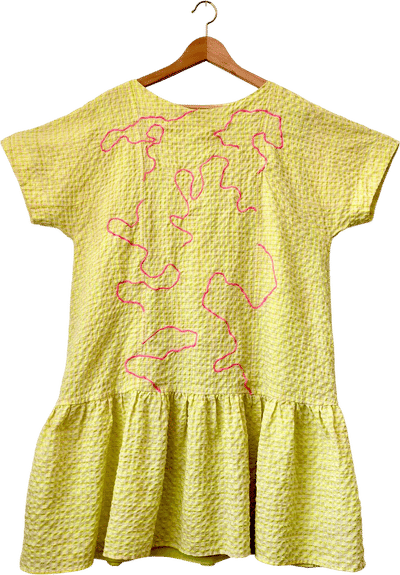 Neon Squiggle Wiggle Dress