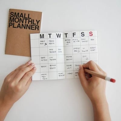 Small Monthly Planner