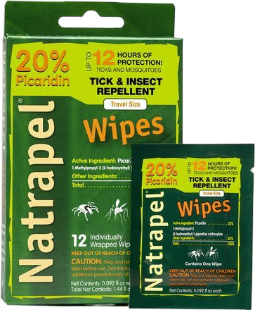 Natrapel Tick and Insect Repellent Wipes