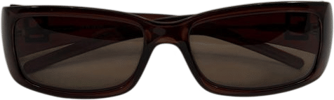 Fendi Brown Shield Wrap Sunglasses (1990s)