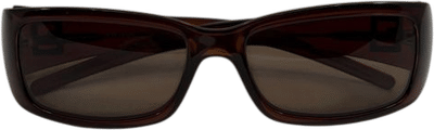 Fendi Brown Shield Wrap Sunglasses (1990s)