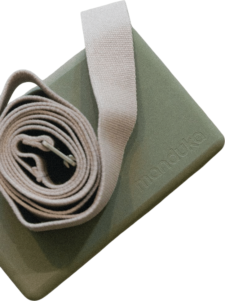 Yoga block & strap