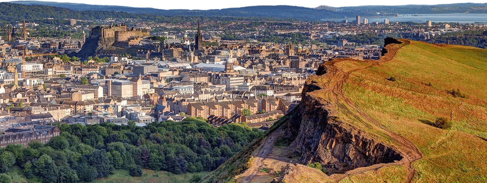 Hiking up Arthur's Seat