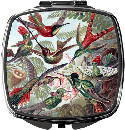 Vintage Hummingbird Compact Mirror
