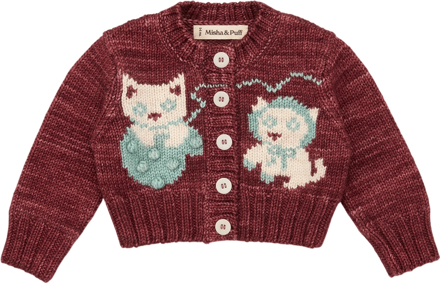 Misha & Puff Baby Three Little Kittens Cardigan