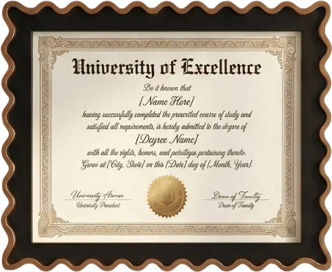 Wavy Edge Diploma Frame