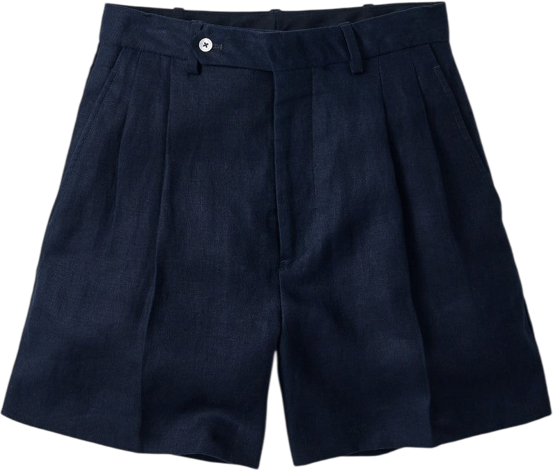 Dark Navy Hutton Linen Short | Buck Mason