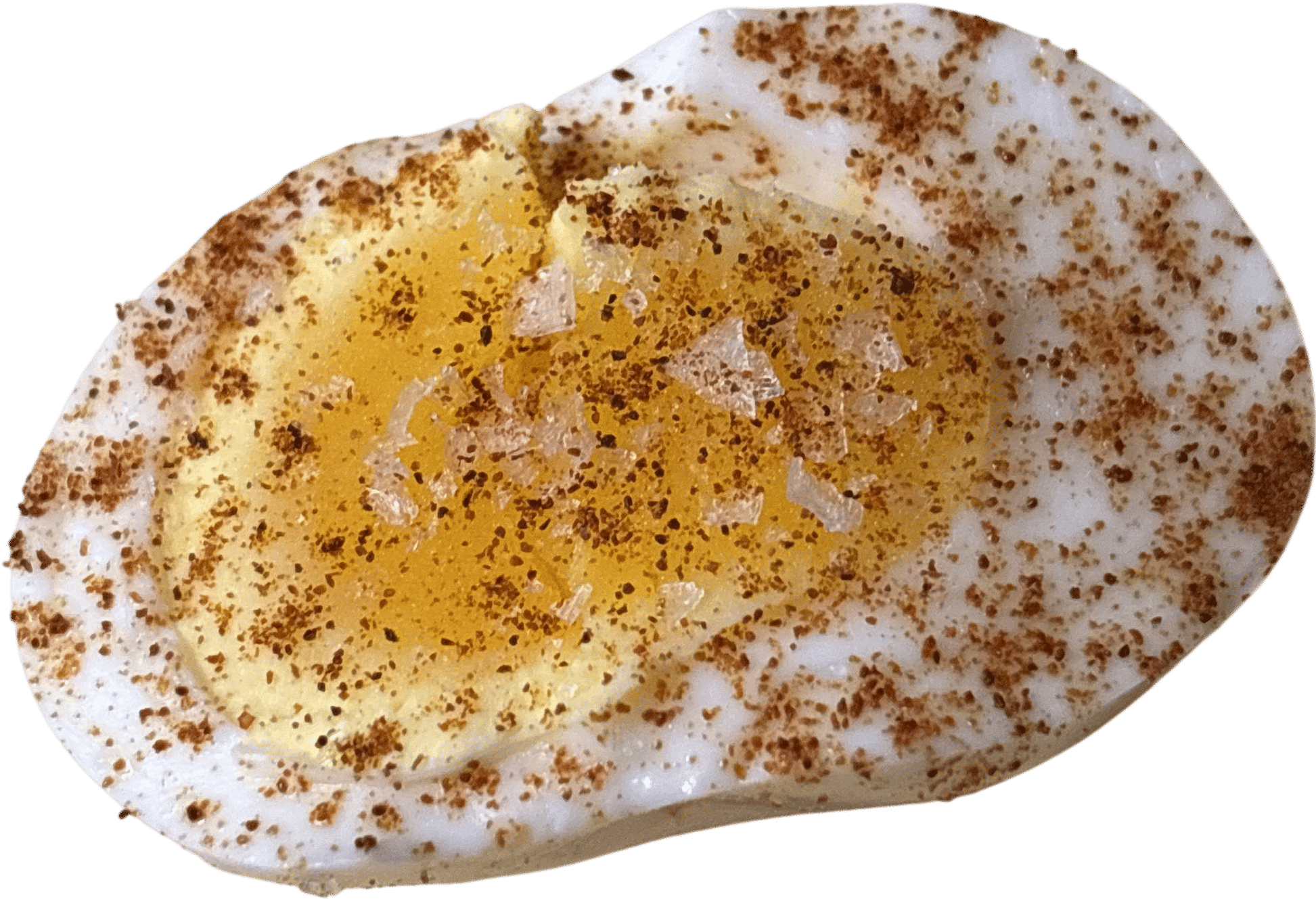 hard boiled egg w/ salt and chipolte powder