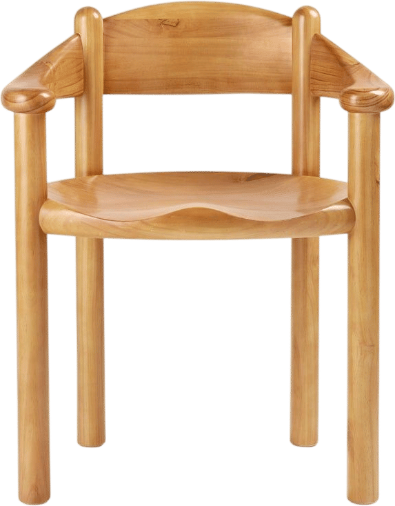 GUBI Daumiller Dining Armchair Golden Pine by Rainer Daumiller