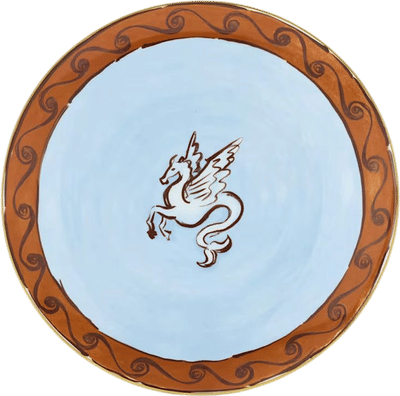Il Viaggio di Nettuno Brown and Light Blue Charger Plate