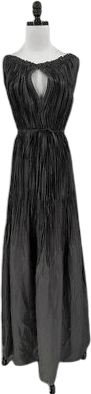 Gray pleated silk dress (size 2)