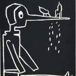 Il Naso Lungo, Mary Walker, woodcut, 6” x 4”