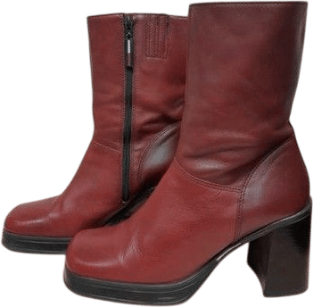Tommy Hilfiger Vintage 90s Red Leather Boots