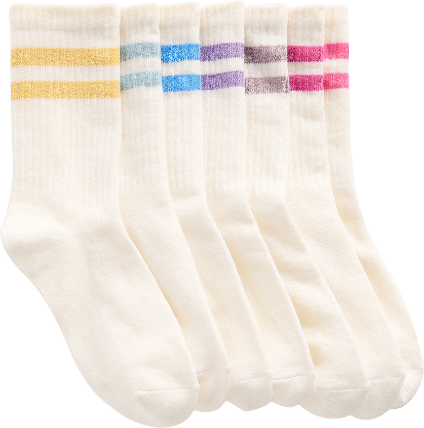 Organic Cotton Varsity Crew Socks