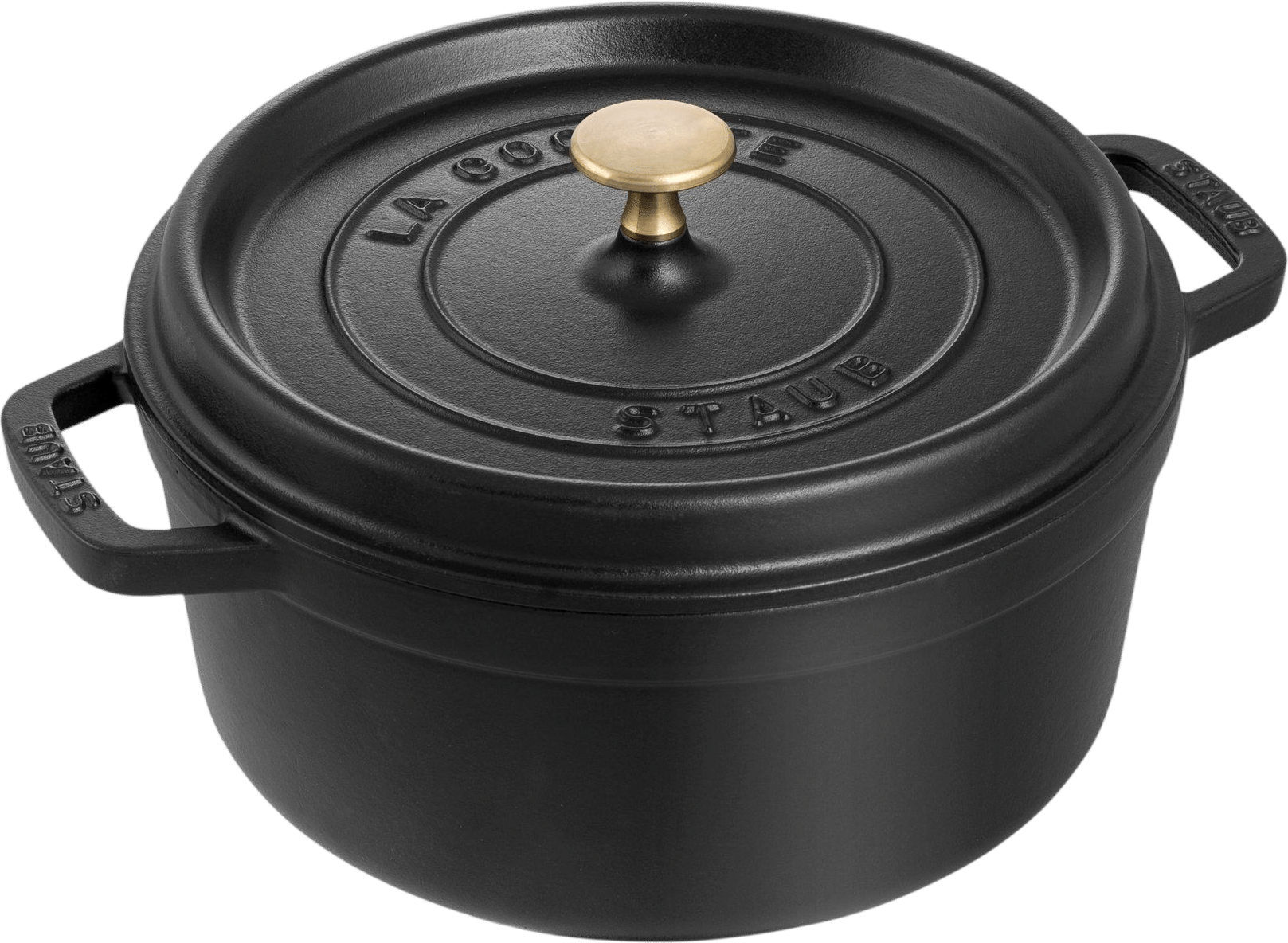 Staub 7 qt Round Dutch Oven Black Matte