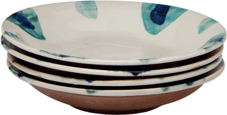 Anut Cairo Hand-Painted Ceramic Deep Plates