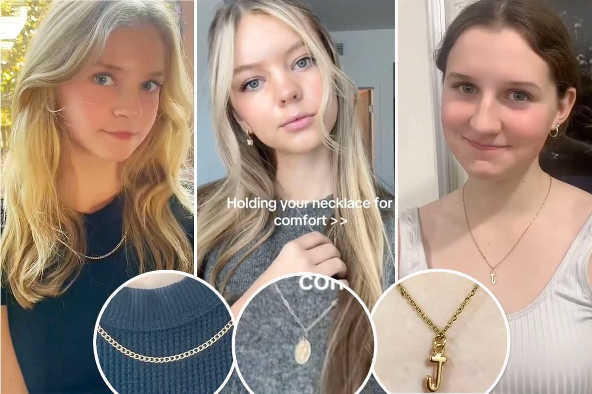 touching your necklace from anxiety