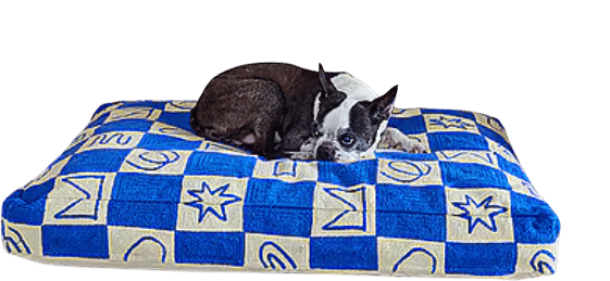 Dusen Dusen Tile Embroidered Dog Bed