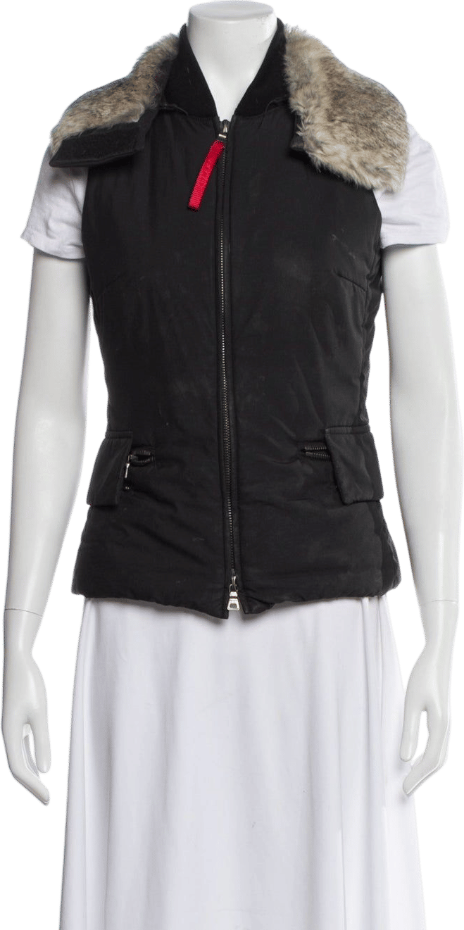 Prada Fur Trim Vest