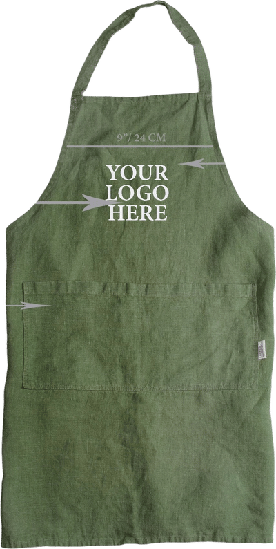 Embroidered Linen Apron