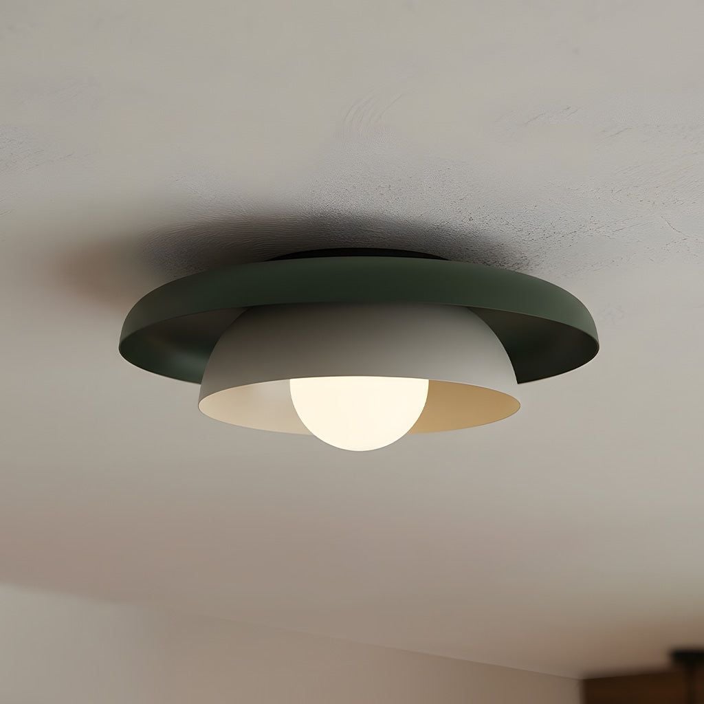 Modern Minimalist Metal Saucer Flush Mount Ceiling Light