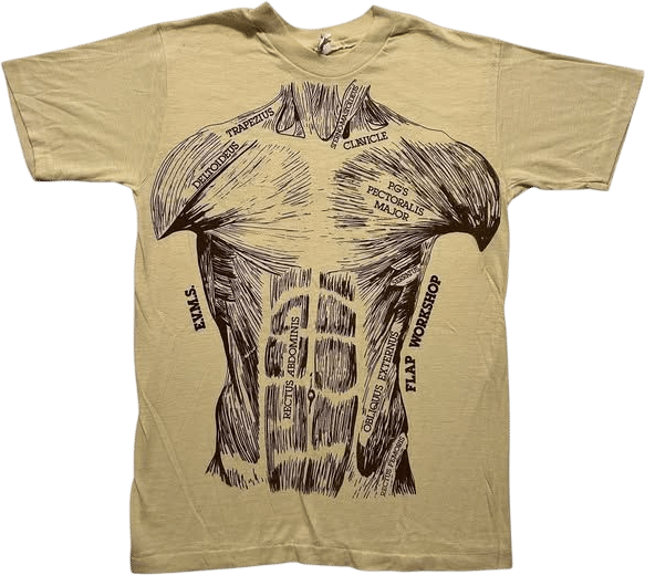 80s Anatomy Muscle Chart T-Shirt