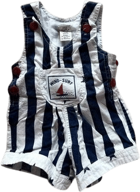 Vintage striped baby romper (12-18 mo)