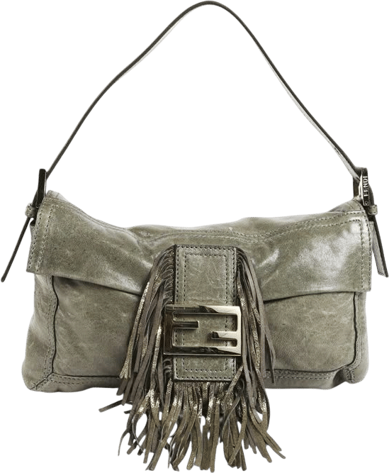 FF Fringe Baguette Bag