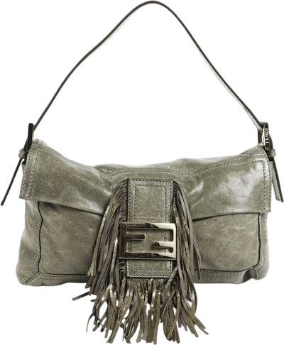 FF Fringe Baguette Bag