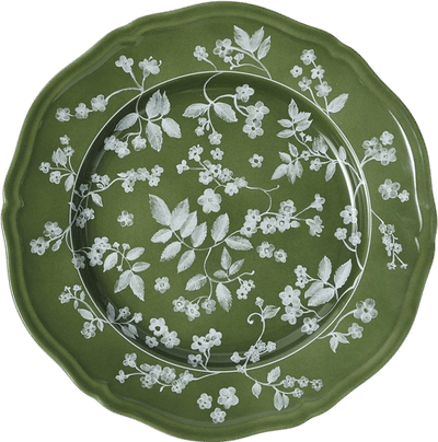 Floral Dinner Plate Green