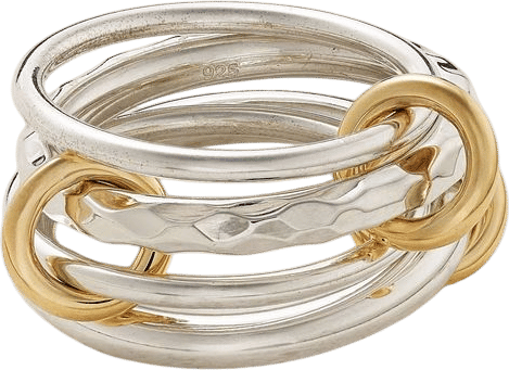Cici Petite Sterling Silver and 18-Karat Gold Ring