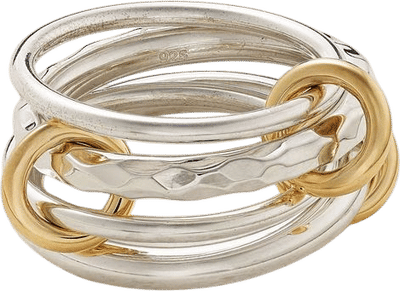 Cici Petite Sterling Silver and 18-Karat Gold Ring