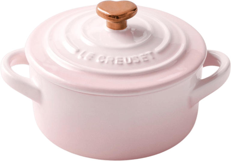 Stoneware Mini Cocotte with Heart Knob