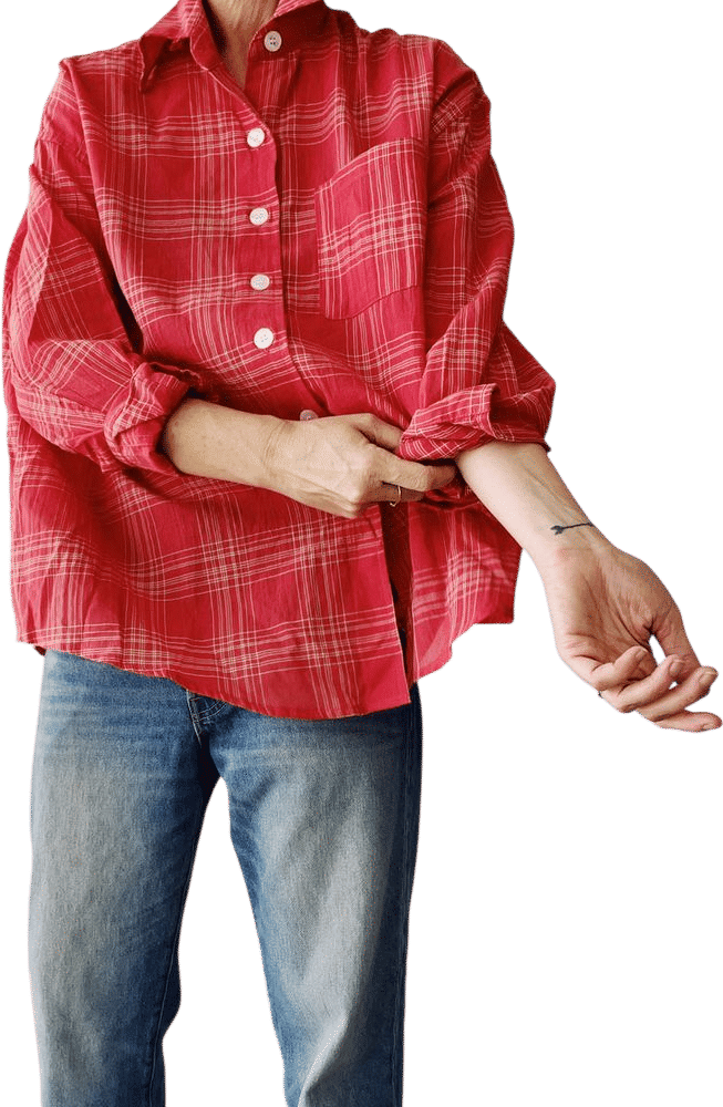 The Big Shirt Breezy Check Red