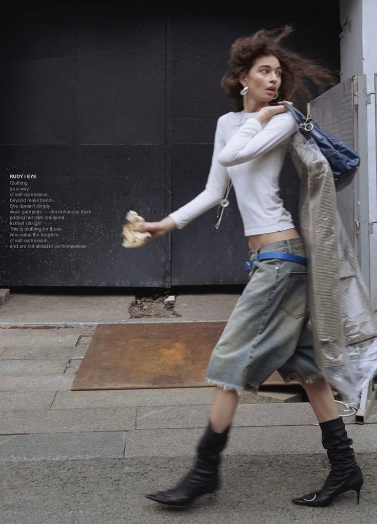 cool gal in the street