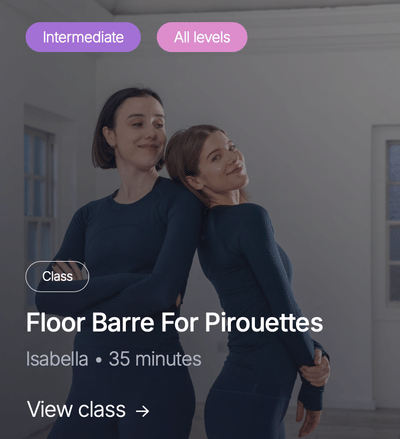 Floor Barre For Pirouettes