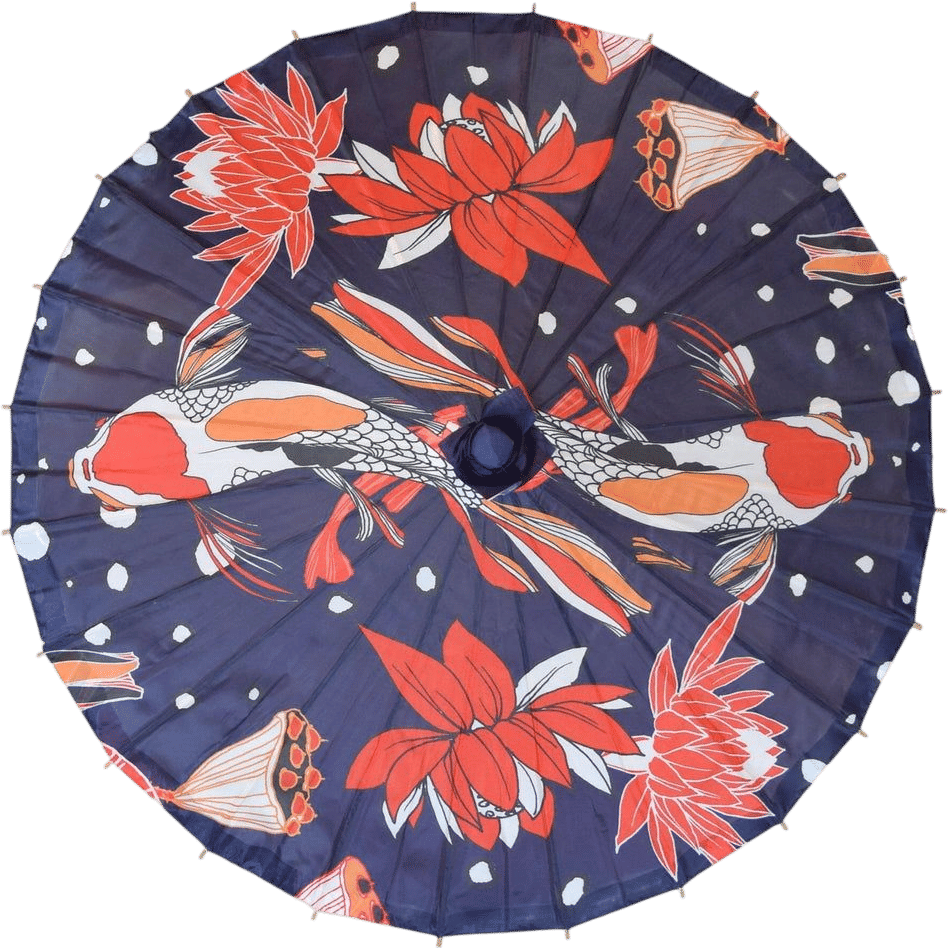 Midnight Koi Parasol