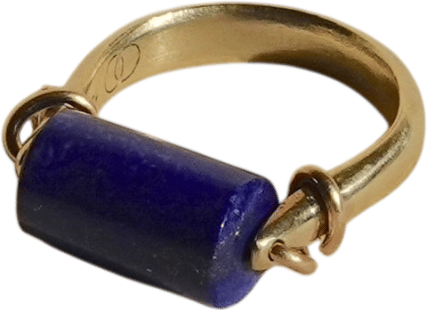 Octave Jewelry Lyre Ring - Solid Gold + Stone