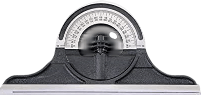 Starrett Protractor Head for Combination Squares, Combination Sets and Bevel Protractors - Reversible Head, Black Wrinkle Finish - PR-1224W