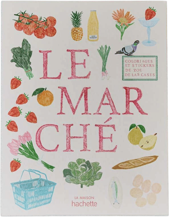 Book - Stickers and Coloring - The Market