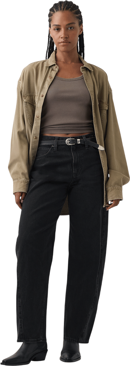 Gap Curvy High Rise Barrel Jeans