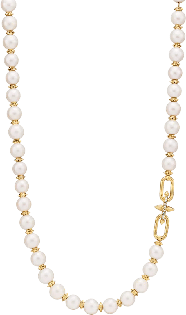 Tiffany Titan Pearl Necklace with Diamonds
