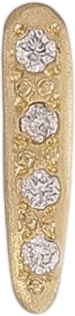 Straight Gold Earring with Diamonds