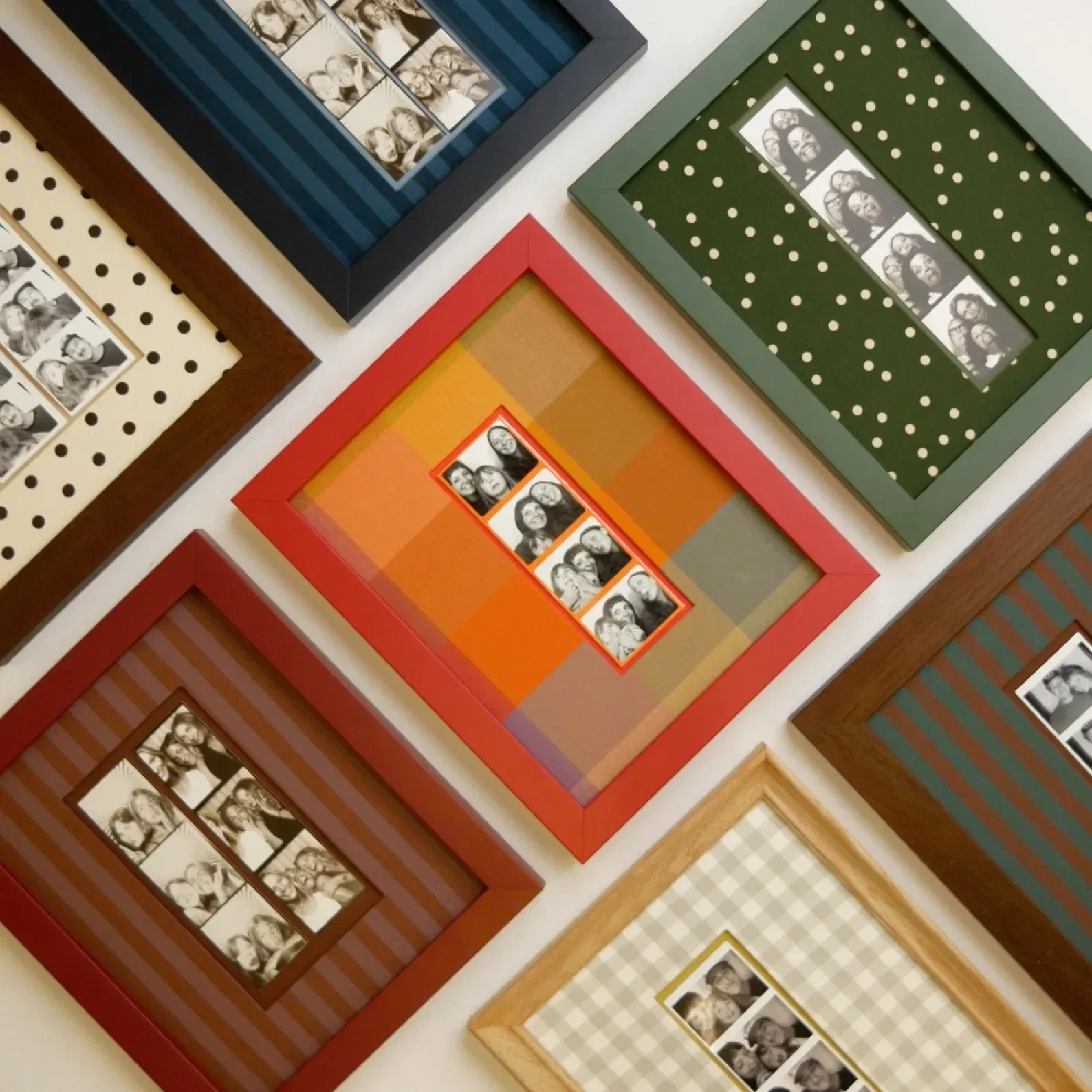 Custom Photo Booth Strip Frame — 8x10 Fabric Mat
