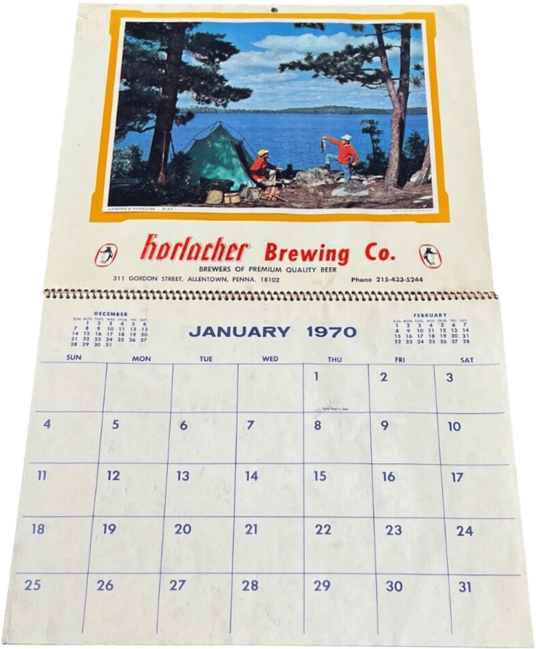 Vintage Beer Calendar