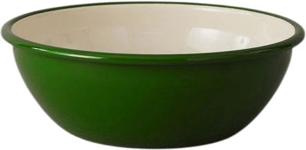Enamel Salad Bowl | Cream/Leaf