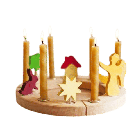 Waldorf Wooden Birthday Ring - Natural